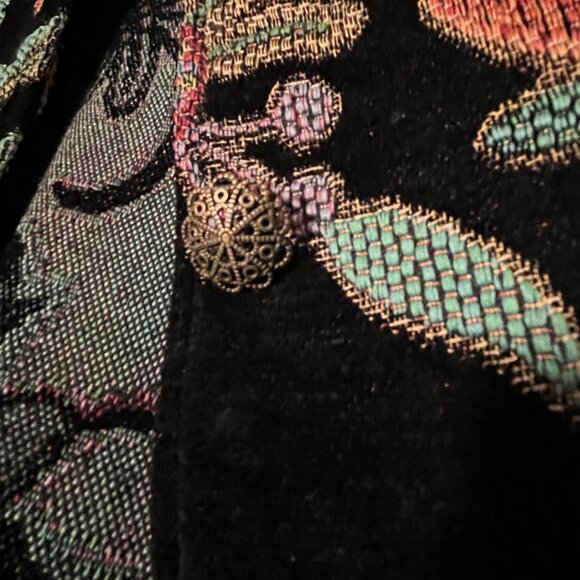 Chadwick's Women’s 6 Blazer Single Button Jacket Embroidered Floral Vintage 90s - Picture 7 of 9